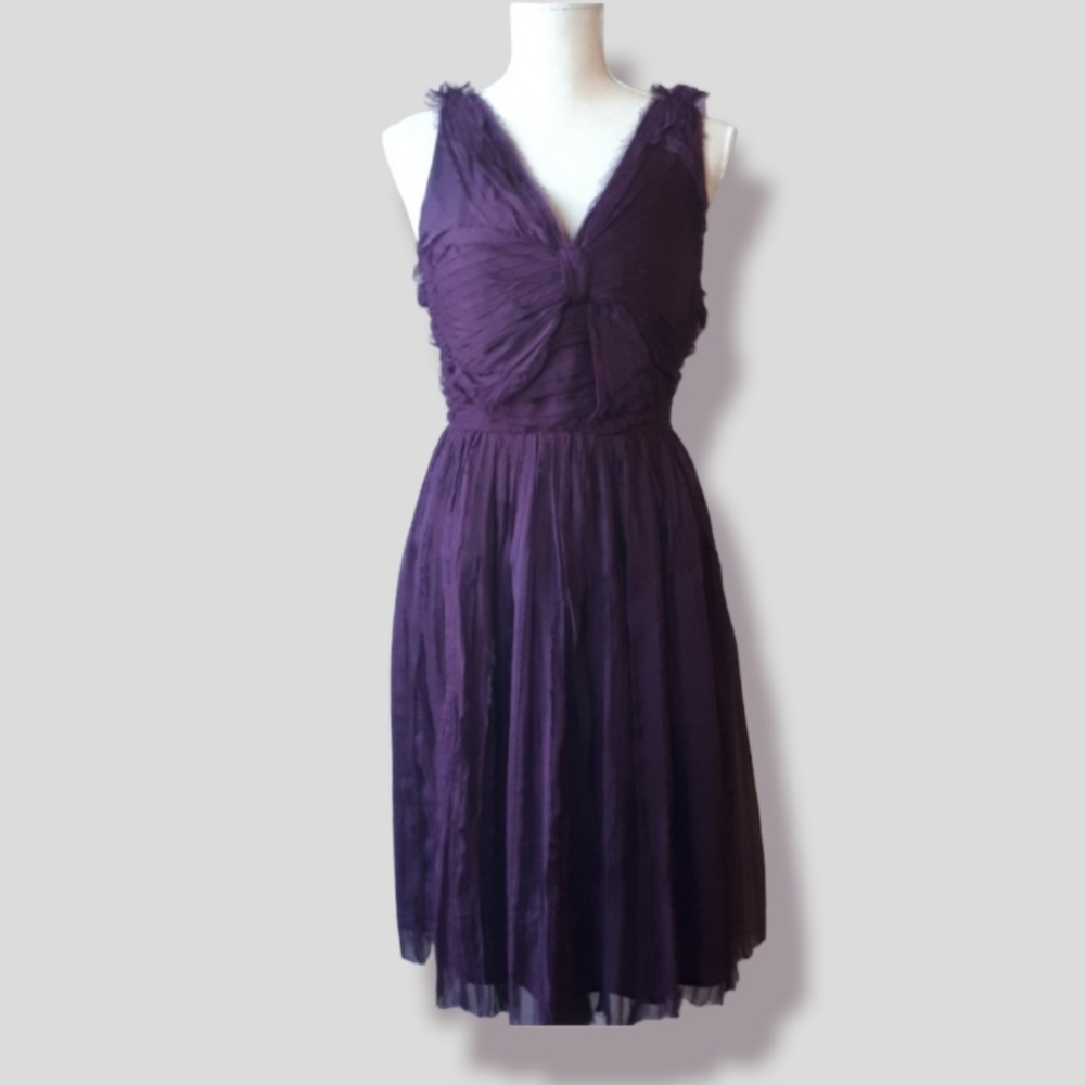 Robert Rodriguez plum dress